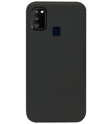 ADEL Siliconen Back Cover Softcase Hoesje voor Samsung Galaxy M30s/ M21 - Zwart