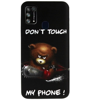 ADEL Siliconen Back Cover Softcase Hoesje voor Samsung Galaxy M31 - Don't Touch My Phone Beren