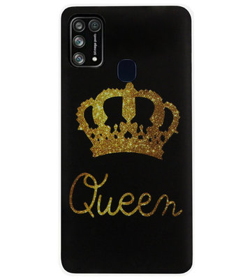 ADEL Siliconen Back Cover Softcase Hoesje voor Samsung Galaxy M31 - Queen Koningin