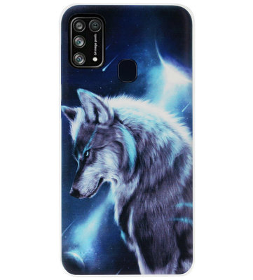 ADEL Siliconen Back Cover Softcase Hoesje voor Samsung Galaxy M31 - Wolf
