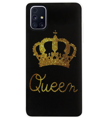 ADEL Siliconen Back Cover Softcase Hoesje voor Samsung Galaxy M31s - Queen Koningin