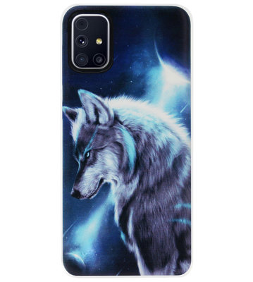 ADEL Siliconen Back Cover Softcase Hoesje voor Samsung Galaxy M31s - Wolf