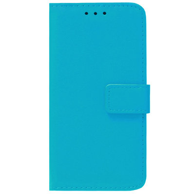 ADEL Kunstleren Book Case Pasjes Portemonnee Hoesje voor iPhone 13 - Blauw