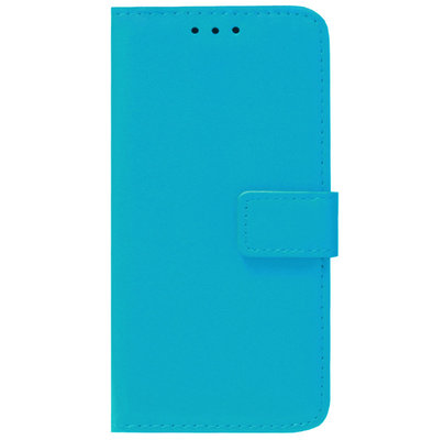 ADEL Kunstleren Book Case Pasjes Portemonnee Hoesje voor iPhone 13 - Blauw