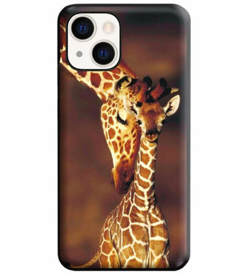 ADEL Siliconen Back Cover Softcase Hoesje voor iPhone 13 - Giraf