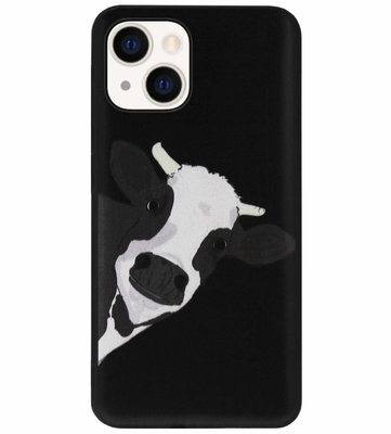 ADEL Siliconen Back Cover Softcase Hoesje voor iPhone 13 - Koe