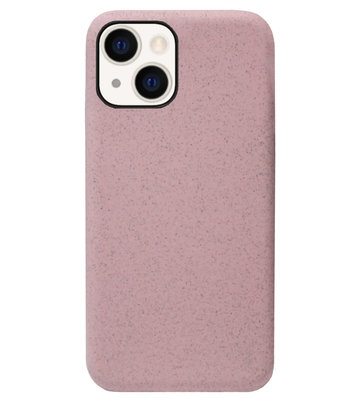 ADEL Tarwe Stro TPU Back Cover Softcase Hoesje voor iPhone 13 - Duurzaam Afbreekbaar Milieuvriendelijk Roze
