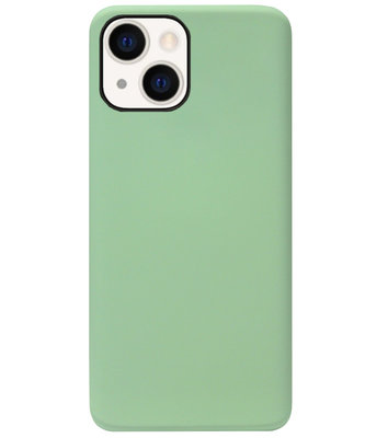 ADEL Premium Siliconen Back Cover Softcase Hoesje voor iPhone 13 - Lichtgroen