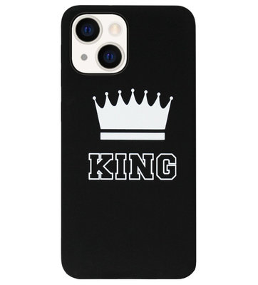 ADEL Siliconen Back Cover Softcase Hoesje voor iPhone 13 - King