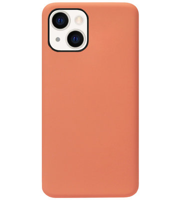 ADEL Premium Siliconen Back Cover Softcase Hoesje voor iPhone 13 Mini - Oranje