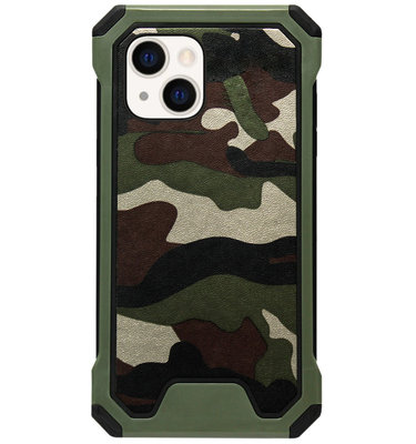 ADEL Kunststof Bumper Case Hoesje voor iPhone 13 Mini - Camouflage Groen