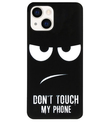 ADEL Siliconen Back Cover Softcase Hoesje voor iPhone 13 Mini - Don't Touch My Phone