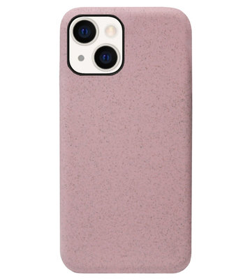 ADEL Tarwe Stro TPU Back Cover Softcase Hoesje voor iPhone 13 Mini - Duurzaam Afbreekbaar Milieuvriendelijk Roze