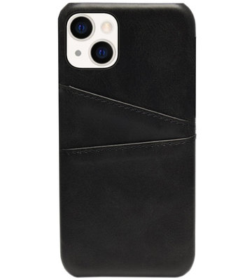 ADEL Kunstleren Back Cover Pasjes Hoesje voor iPhone 13 Mini - Zwart