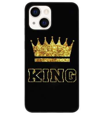 ADEL Siliconen Back Cover Softcase Hoesje voor iPhone 13 Mini - King Koning