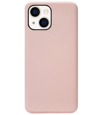 ADEL Premium Siliconen Back Cover Softcase Hoesje voor iPhone 13 Mini - Lichtroze