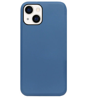 ADEL Premium Siliconen Back Cover Softcase Hoesje voor iPhone 13 Mini - Blauw