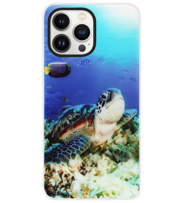 ADEL Siliconen Back Cover Softcase Hoesje voor iPhone 13 Pro - Schildpad