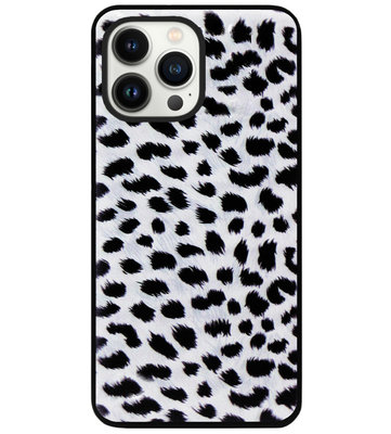 ADEL Siliconen Back Cover Softcase Hoesje voor iPhone 13 Pro - Luipaard Wit