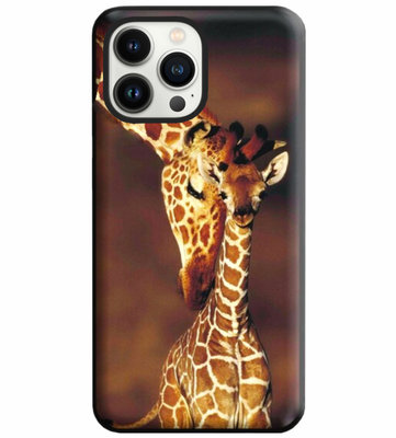 ADEL Siliconen Back Cover Softcase Hoesje voor iPhone 13 Pro - Giraf