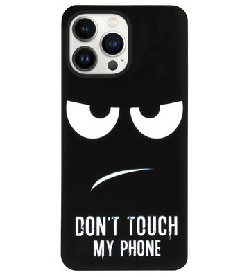 ADEL Siliconen Back Cover Softcase Hoesje voor iPhone 13 Pro - Don't Touch My Phone