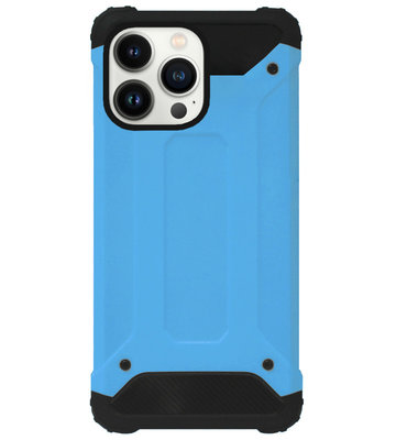 WLONS Rubber Kunststof Bumper Case Hoesje voor iPhone 13 Pro - Blauw