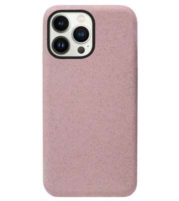 ADEL Tarwe Stro TPU Back Cover Softcase Hoesje voor iPhone 13 Pro - Duurzaam Afbreekbaar Milieuvriendelijk Roze