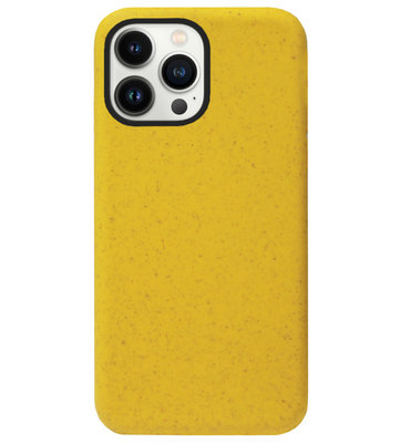 ADEL Tarwe Stro TPU Back Cover Softcase Hoesje voor iPhone 13 Pro - Duurzaam Afbreekbaar Milieuvriendelijk Geel