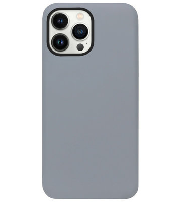 ADEL Siliconen Back Cover Softcase Hoesje voor iPhone 13 Pro - Grijs