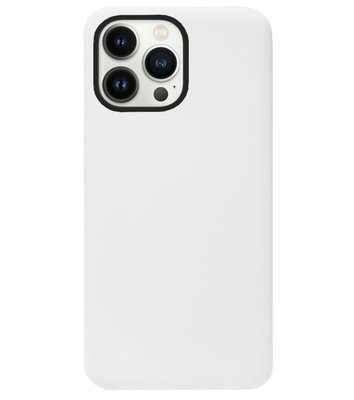 ADEL Siliconen Back Cover Softcase Hoesje voor iPhone 13 Pro - Wit