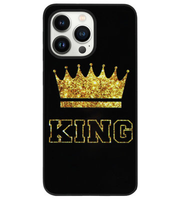 ADEL Siliconen Back Cover Softcase Hoesje voor iPhone 13 Pro - King Koning