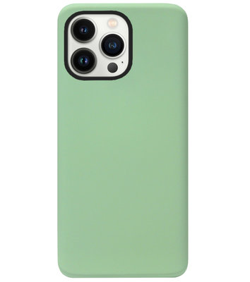 ADEL Premium Siliconen Back Cover Softcase Hoesje voor iPhone 13 Pro - Lichtgroen