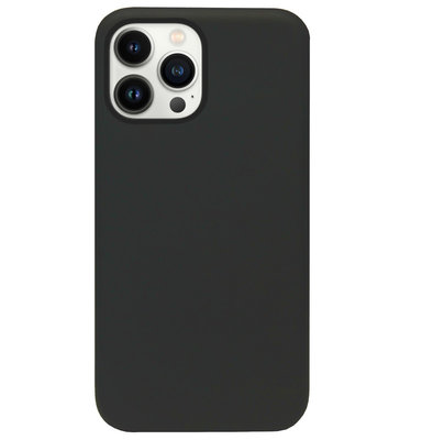 ADEL Siliconen Back Cover Softcase Hoesje voor iPhone 13 Pro - Zwart