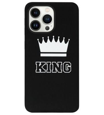 ADEL Siliconen Back Cover Softcase Hoesje voor iPhone 13 Pro - King