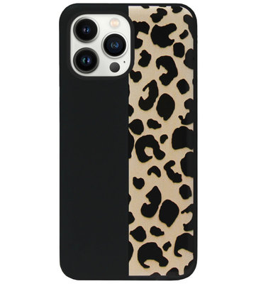 ADEL Siliconen Back Cover Softcase Hoesje voor iPhone 13 Pro Max - Luipaard Bruin