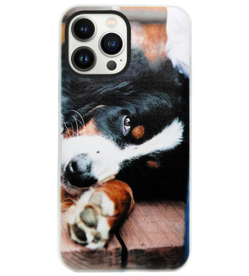 ADEL Siliconen Back Cover Softcase Hoesje voor iPhone 13 Pro Max - Berner Sennenhond