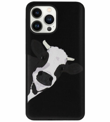 ADEL Siliconen Back Cover Softcase Hoesje voor iPhone 13 Pro Max - Koe