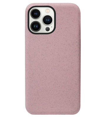 ADEL Tarwe Stro TPU Back Cover Softcase Hoesje voor iPhone 13 Pro Max - Duurzaam Afbreekbaar Milieuvriendelijk Roze