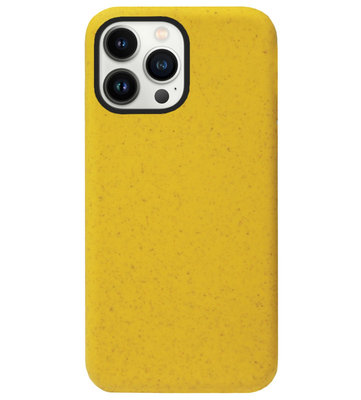 ADEL Tarwe Stro TPU Back Cover Softcase Hoesje voor iPhone 13 Pro Max - Duurzaam Afbreekbaar Milieuvriendelijk Geel