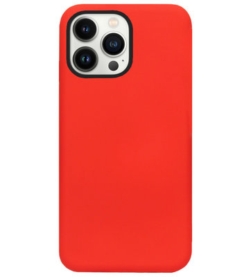ADEL Siliconen Back Cover Softcase Hoesje voor iPhone 13 Pro Max - Rood