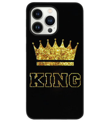 ADEL Siliconen Back Cover Softcase Hoesje voor iPhone 13 Pro Max - King Koning