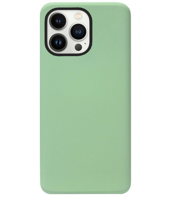 ADEL Premium Siliconen Back Cover Softcase Hoesje voor iPhone 13 Pro Max - Lichtgroen