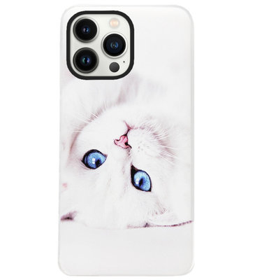 ADEL Siliconen Back Cover Softcase Hoesje voor iPhone 13 Pro Max - Katten