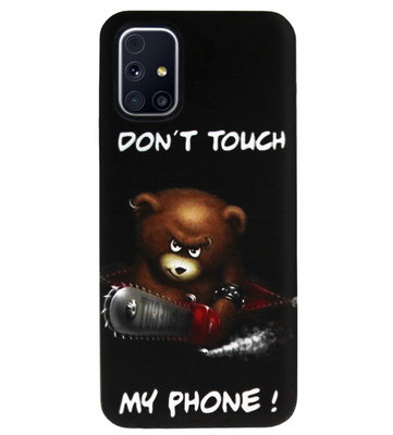 ADEL Siliconen Back Cover Softcase Hoesje voor Samsung Galaxy M51 - Don't Touch My Phone Beren