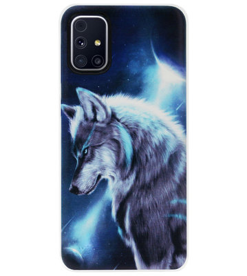 ADEL Siliconen Back Cover Softcase Hoesje voor Samsung Galaxy M51 - Wolf