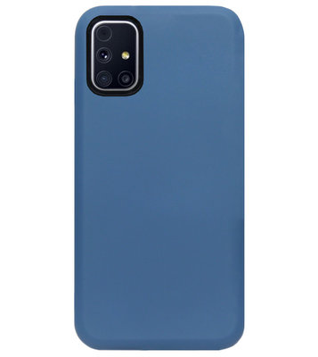 ADEL Premium Siliconen Back Cover Softcase Hoesje voor Samsung Galaxy M51 - Blauw