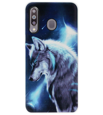 ADEL Siliconen Back Cover Softcase Hoesje voor Samsung Galaxy M30 - Wolf