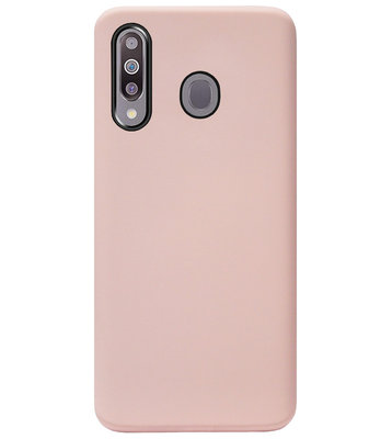 ADEL Premium Siliconen Back Cover Softcase Hoesje voor Samsung Galaxy M30 - Lichtroze