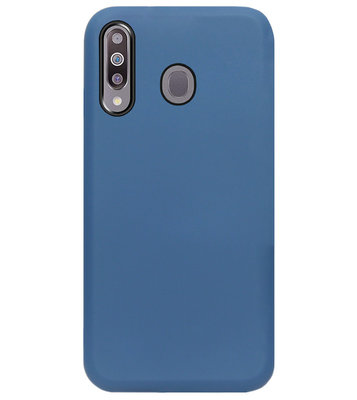 ADEL Premium Siliconen Back Cover Softcase Hoesje voor Samsung Galaxy M30 - Blauw