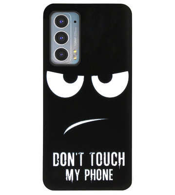 ADEL Siliconen Back Cover Softcase Hoesje voor Motorola Moto Edge 20 - Don't Touch My Phone